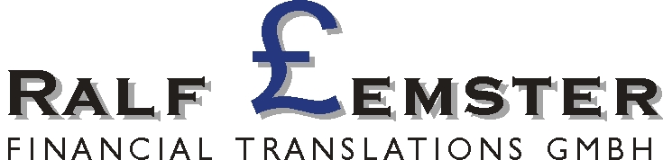 Logo Ralf Lemster Financial Translations GmbH
